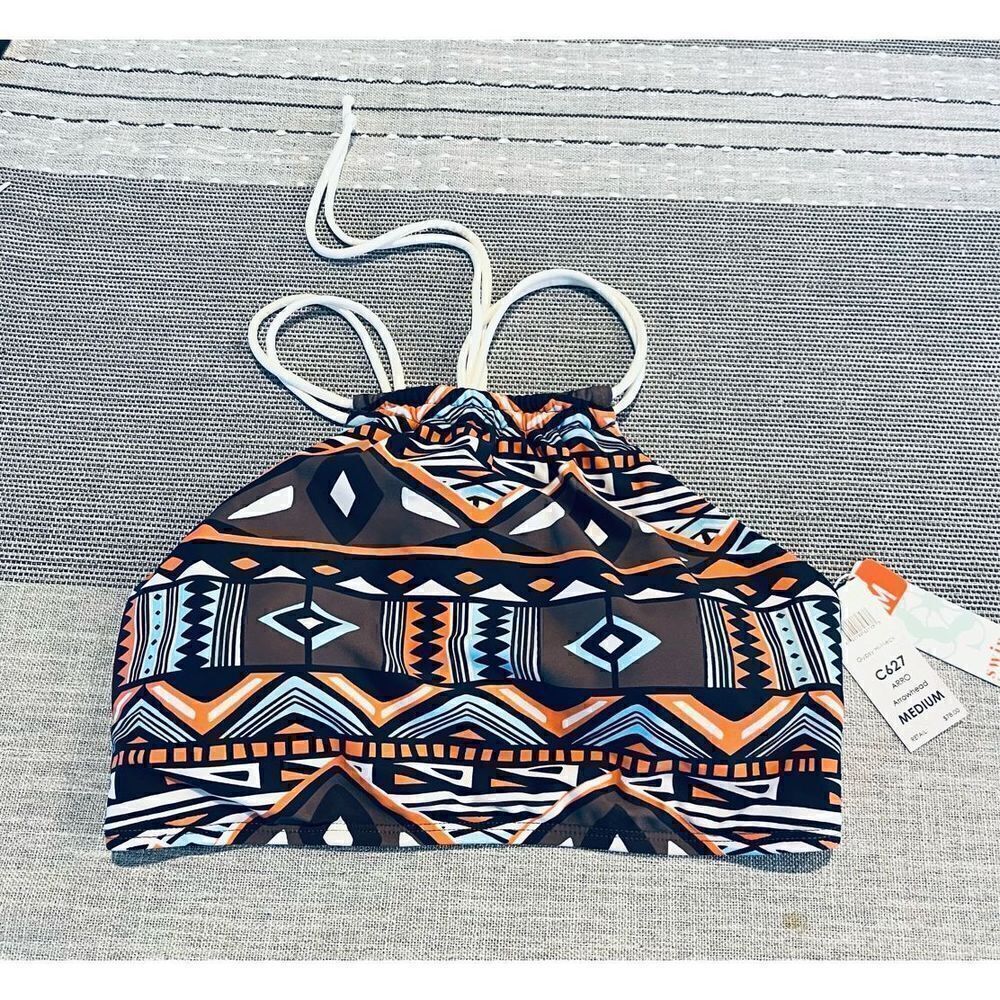 Sunsets Women's Swim Systems Gypsy High Neck Halter Bikini Top Printed